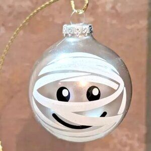 Mummy Halloween Blown Glass Ornament Made In Hungary For Bronners